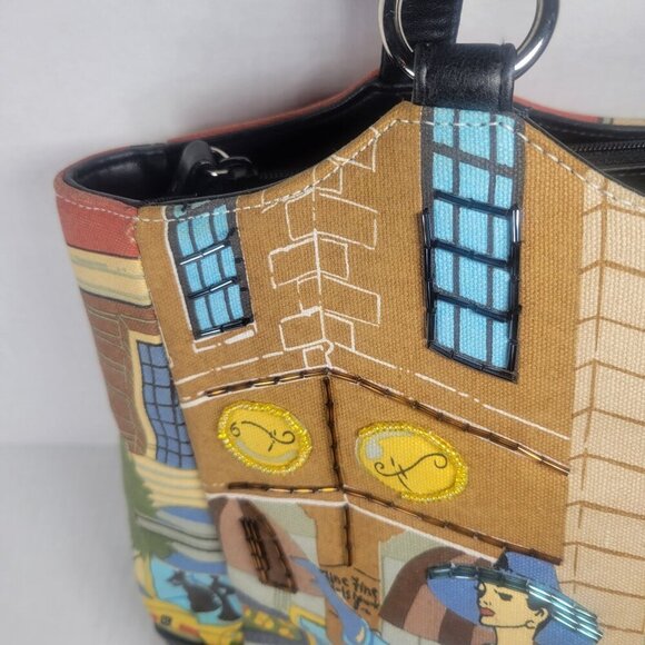 Frankie & Johnnie Women Embellished LA City Scene Tote Bag - Picture 7 of 15